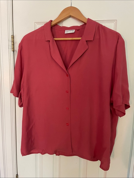 Frank & Oak Tops - Frank & Oak Camp Collar Blouse - Rose